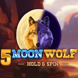 5 Moon Wolf online game logo by Apparat Gaming on azurslotcasino.net