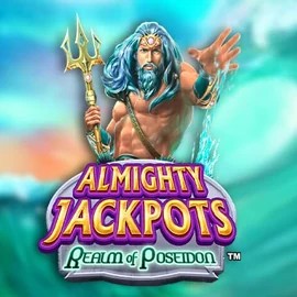 Almighty Jackpots – Realm of Poseidon logo – Jackpots by Novomatic at Azurslot Casino