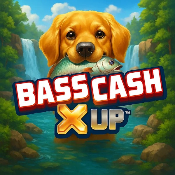 Bass Cash X UP logo – Slots by Alchemy Gaming at Azurslot Casino