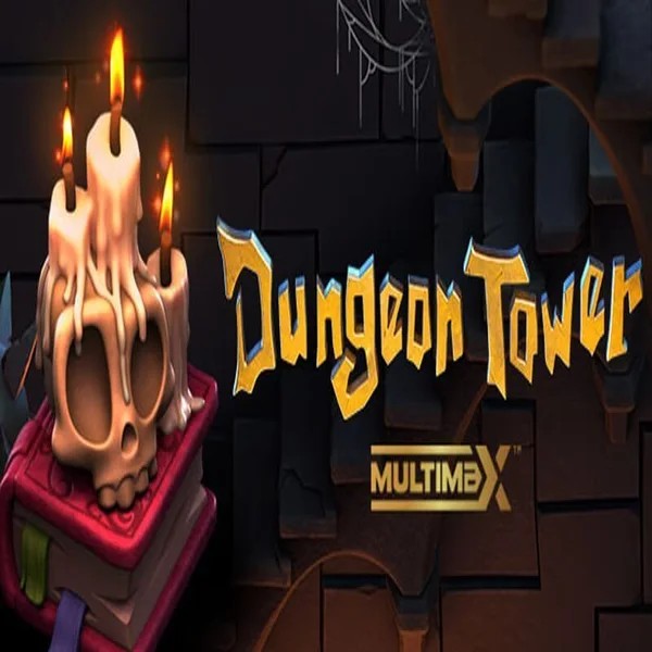 Dungeon Tower slot logo by Peter & Sons at Azurslot Casino