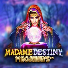 Madame Destiny Megaways online game logo by Pragmatic Play on azurslotcasino.net