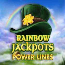 Rainbow Jackpots Power Lines by Red Tiger Gaming, showcased at azurslotcasino.net – game logo