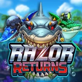 Razor Returns slot logo by Push Gaming at Azurslot Casino