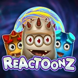 Reactoonz online game logo by Play'n GO on azurslotcasino.net