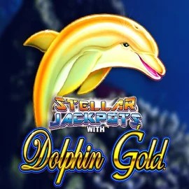 Dolphin Gold with Stellar Jackpots logo by Lightning Box Game Azurslot Casino