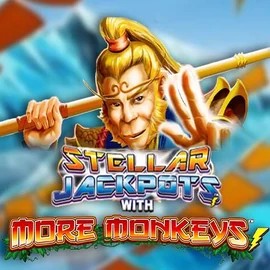 Stellar Jackpots with More Monkeys slot visual from Lightning Box Game available on azurslotcasino.net