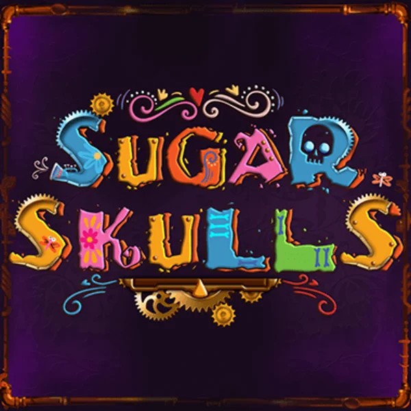 Sugar Skulls online game logo by Booming Games on azurslotcasino.net