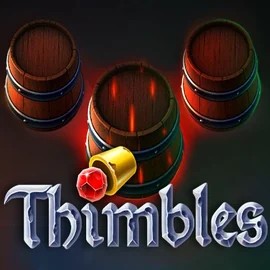 Thimbles online game logo by Evoplay on azurslotcasino.net